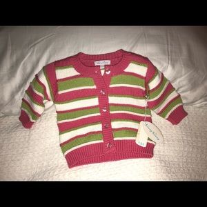 Kissy kissy button up sweater NEW